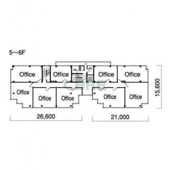 5階〜6階 平面図