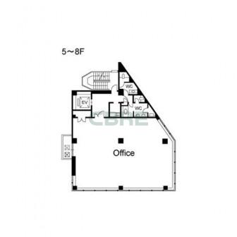 5階〜8階 平面図