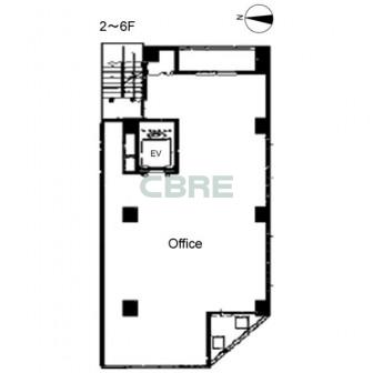 2階〜6階 平面図