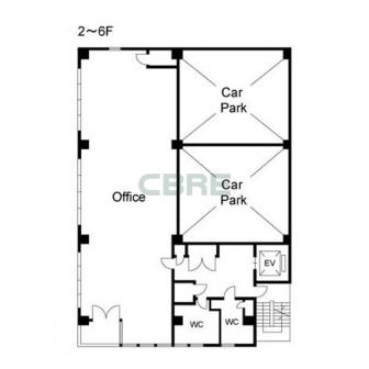 2階〜6階 平面図