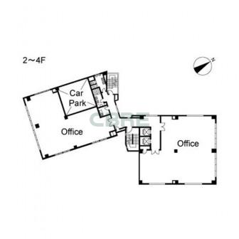 2階〜4階 平面図