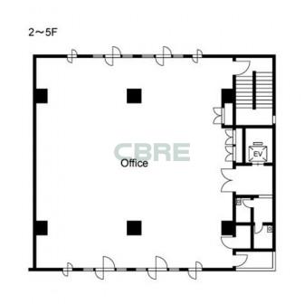 2階〜5階 平面図