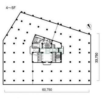 4階〜5階 平面図