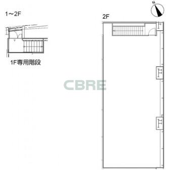 1階〜2階 平面図