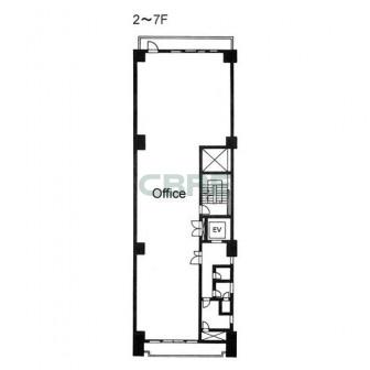 2階〜7階 平面図
