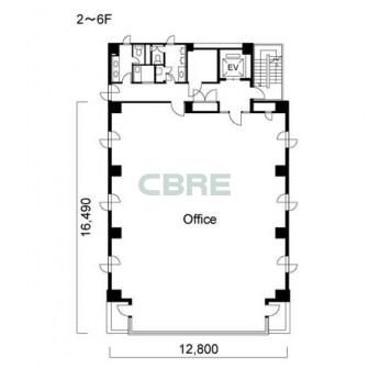 2階〜6階 平面図
