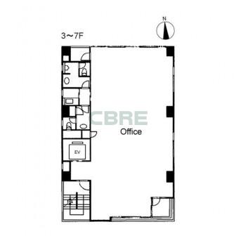 3階〜7階 平面図
