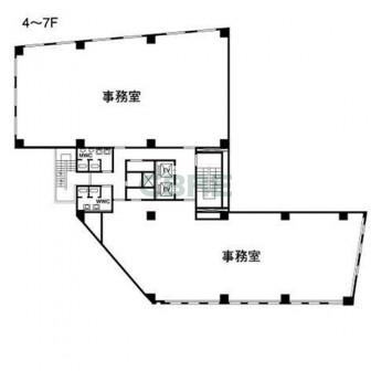 4階〜7階 平面図