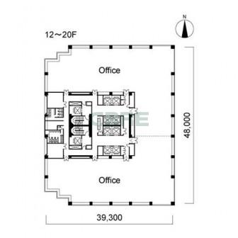 12階〜20階 平面図