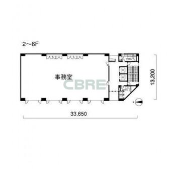 2階〜6階 平面図