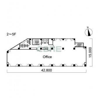 2階〜5階 平面図