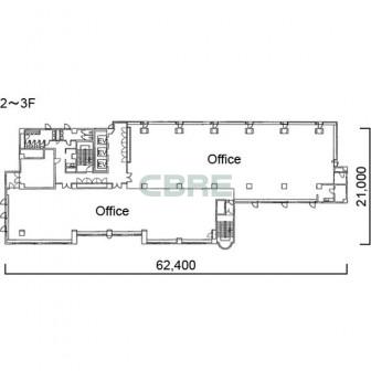2階〜3階 平面図