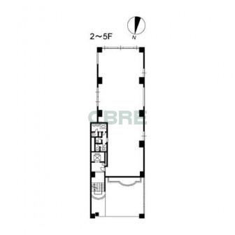 2階〜5階 平面図
