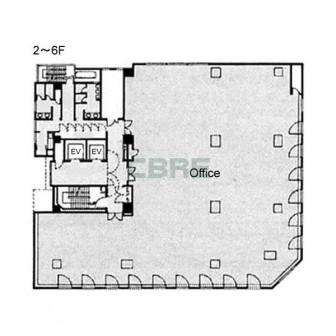 2階〜6階 平面図