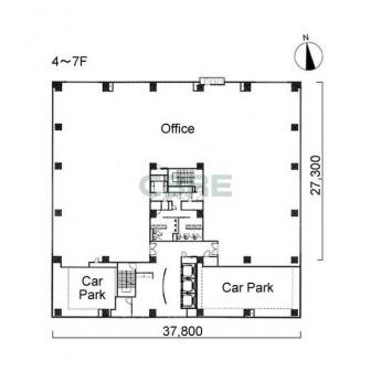 4階〜7階 平面図