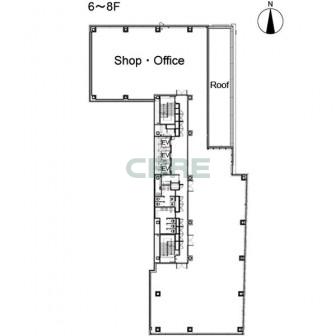 6階〜8階 平面図