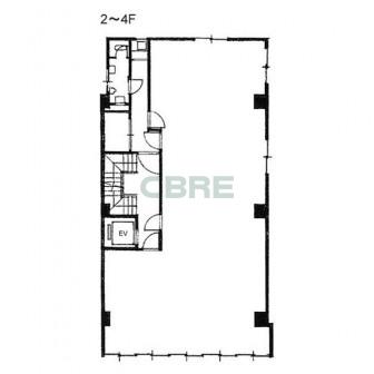 2階〜4階 平面図