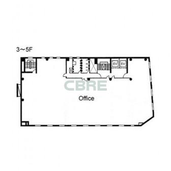 3階〜5階 平面図