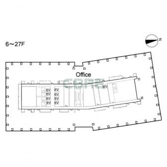 6階〜27階 平面図