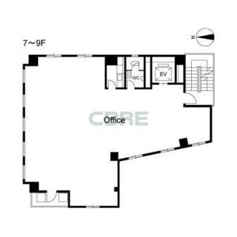 7階〜9階 平面図