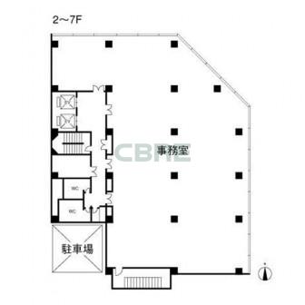 2階〜7階 平面図