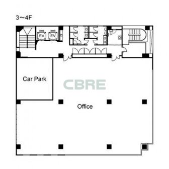 3階〜4階 平面図