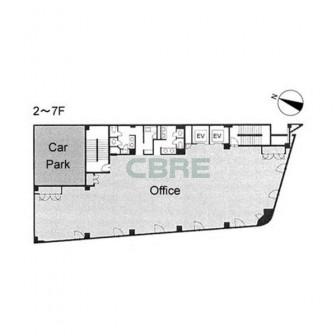 2階〜7階 平面図