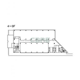 4階〜9階 平面図
