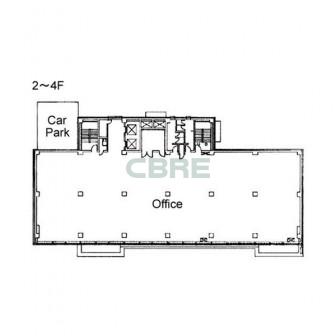 2階〜4階 平面図
