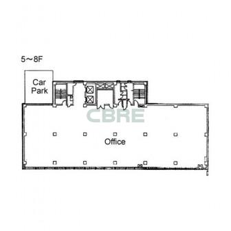 5階〜8階 平面図