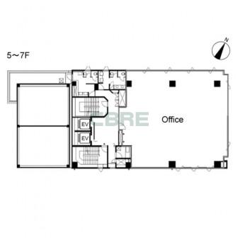 5階〜7階 平面図