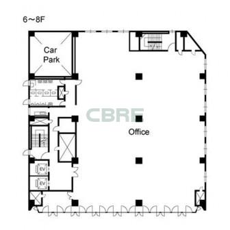 6階〜8階 平面図