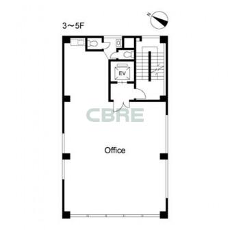 3階〜5階 平面図