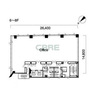 6階〜8階 平面図