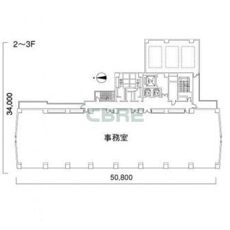 2階〜3階 平面図