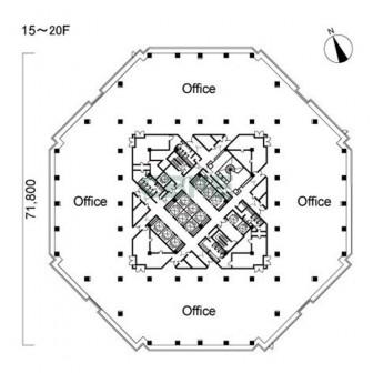 15階〜20階 平面図