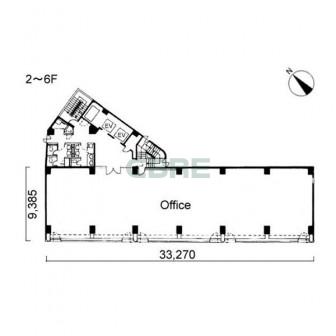 2階〜6階 平面図