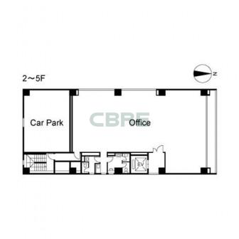 2階〜5階 平面図