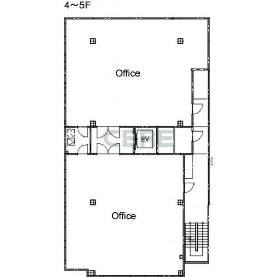 4階〜5階 平面図