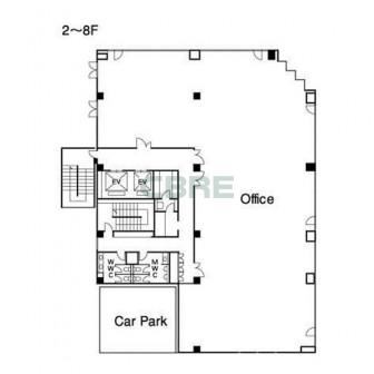 2階〜8階 平面図