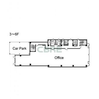 3階〜6階 平面図
