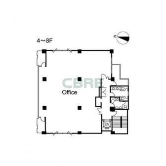 4階〜8階 平面図