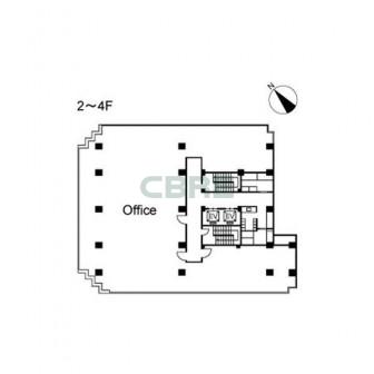 2階〜4階 平面図
