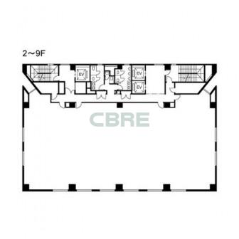 2階〜9階 平面図