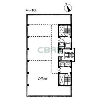 4階〜10階 平面図