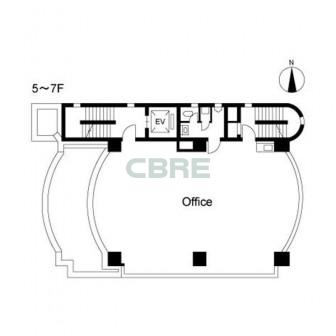 5階〜7階 平面図