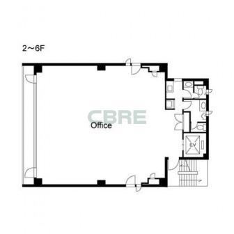 2階〜6階 平面図