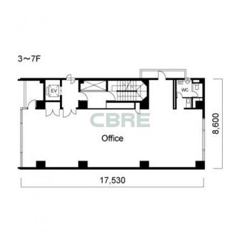 3階〜7階 平面図