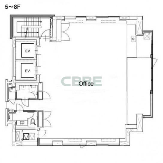 5階〜8階 平面図