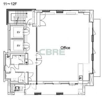 11階〜12階 平面図